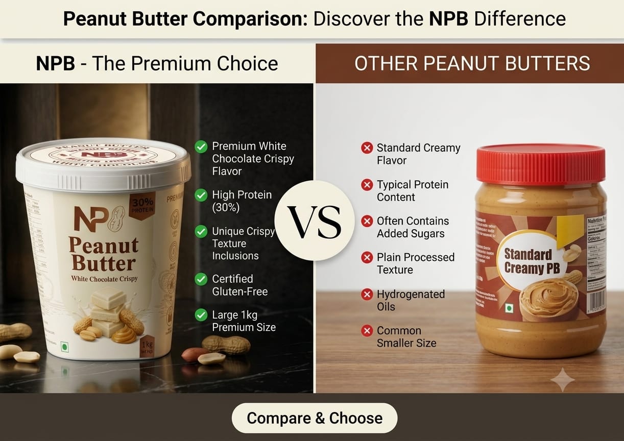 NPB 100% Natural Crunchy Peanut Butter 🍯 | Elite Performance Fuel