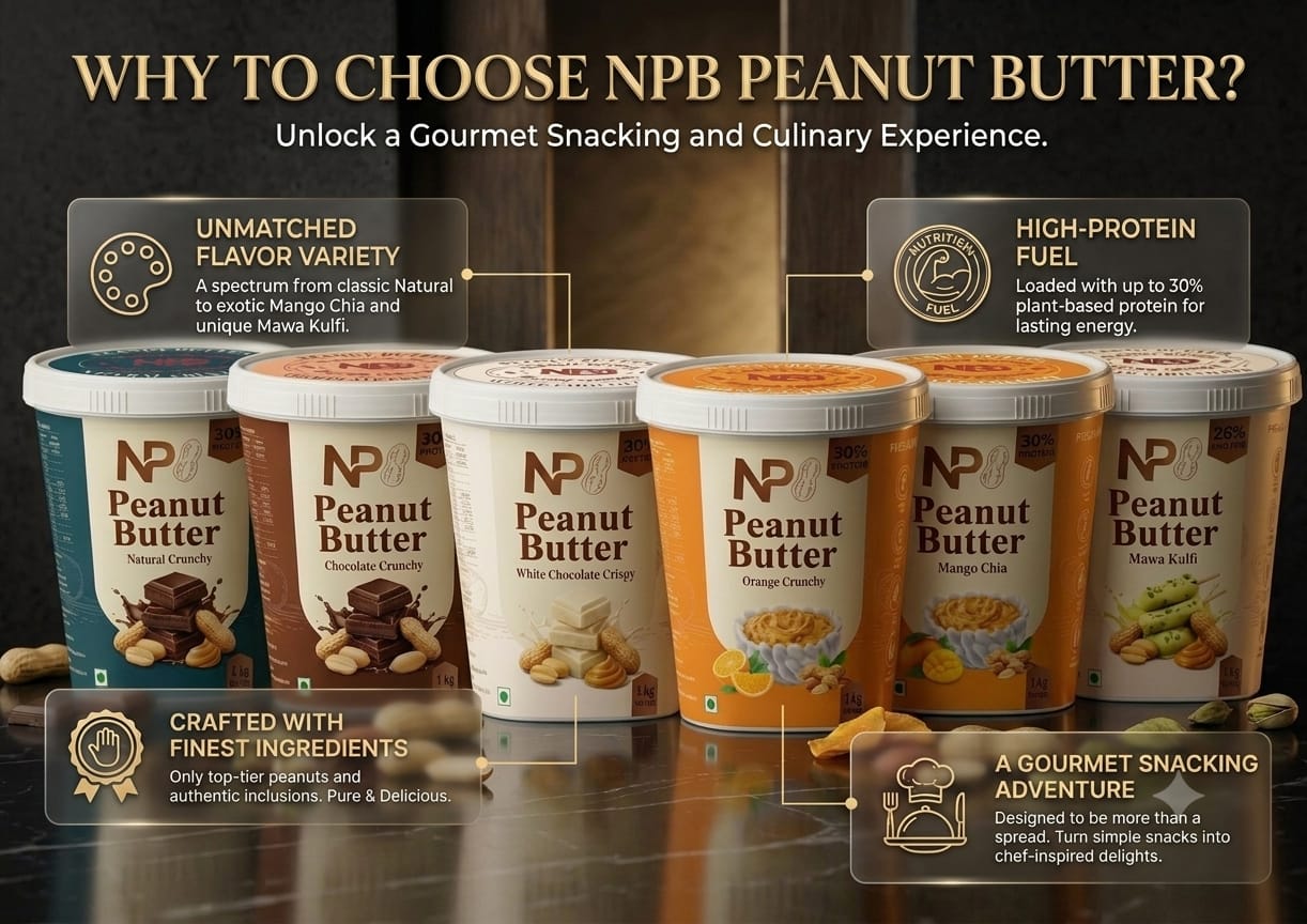 NPB 100% Natural Crunchy Peanut Butter 🍯 | Elite Performance Fuel