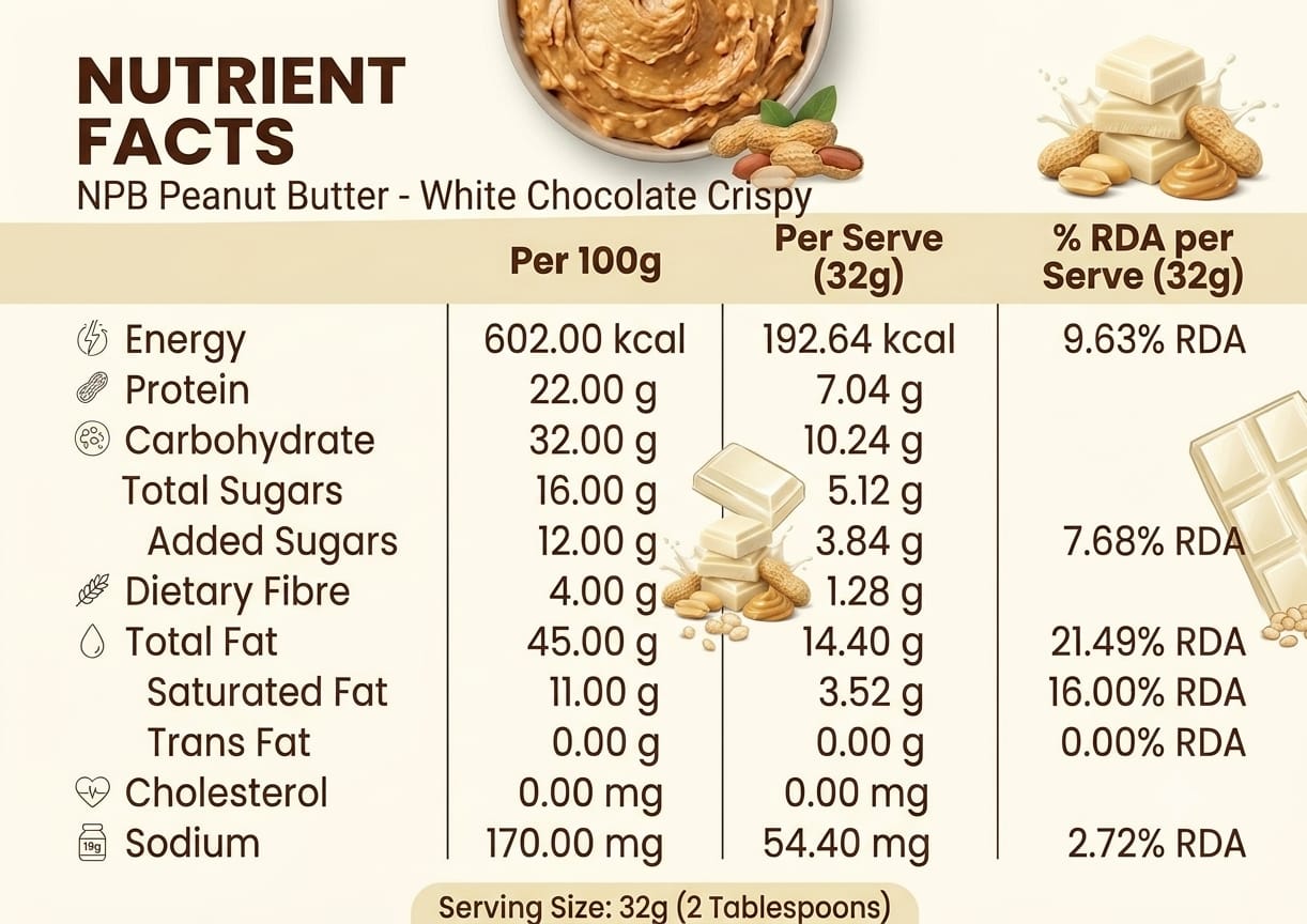 NPB 100% Natural Crunchy Peanut Butter 🍯 | Elite Performance Fuel